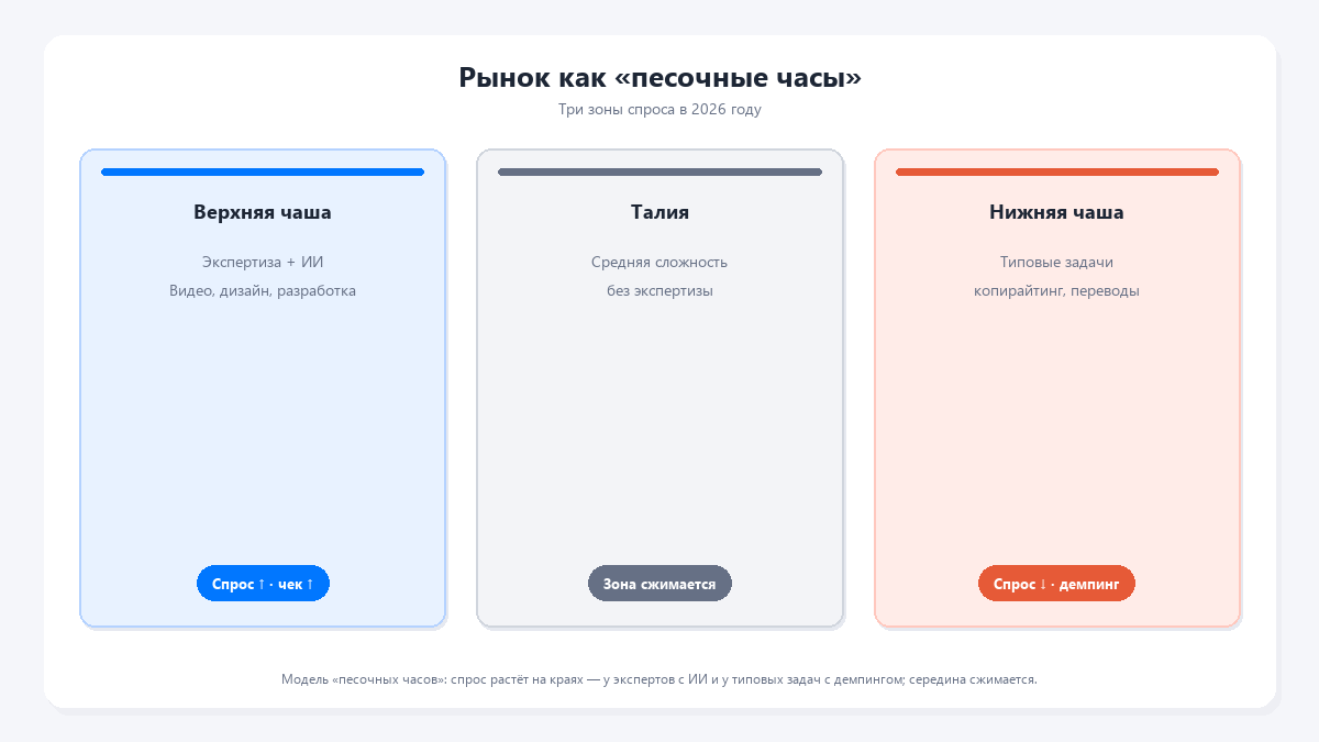 Три зоны рынка фриланса