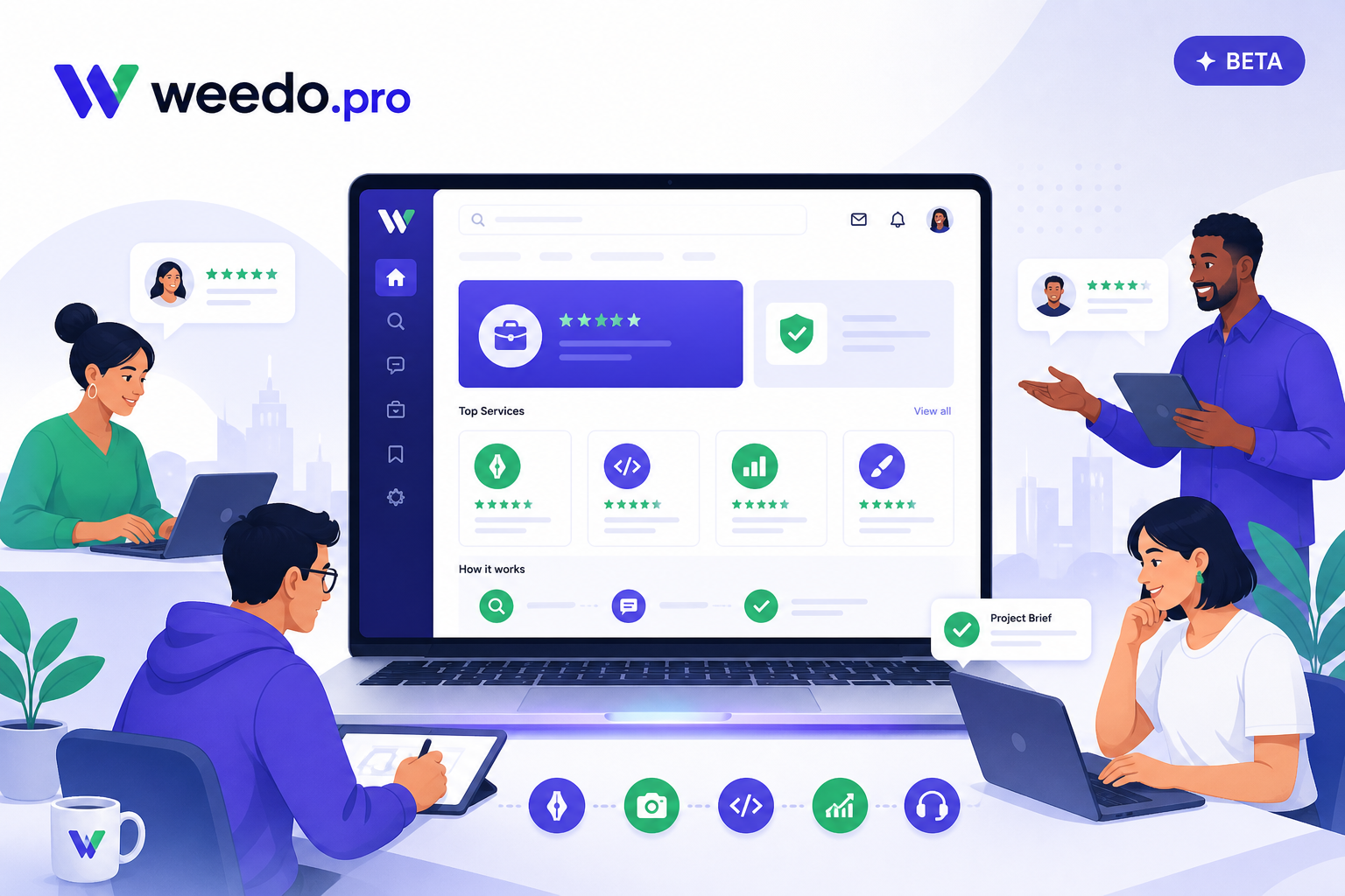 Weedo.pro открывает биржу фриланс-услуг: тестовый режим, но мы уже работаем