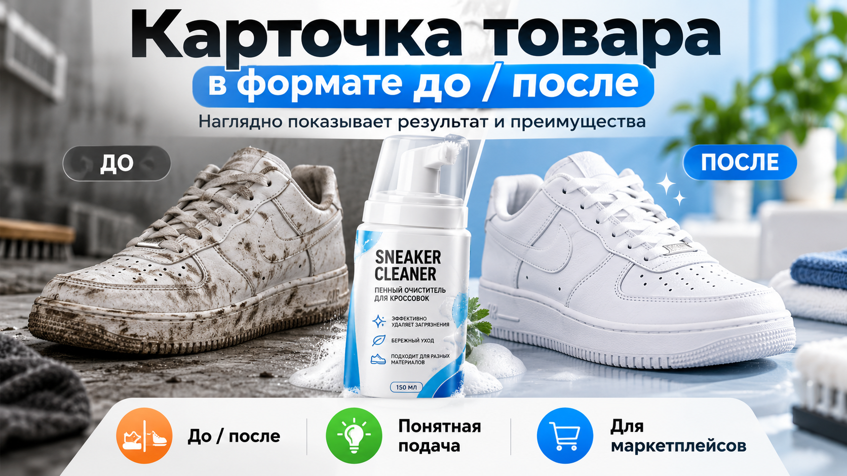 Сделаю карточку товара в формате до и после