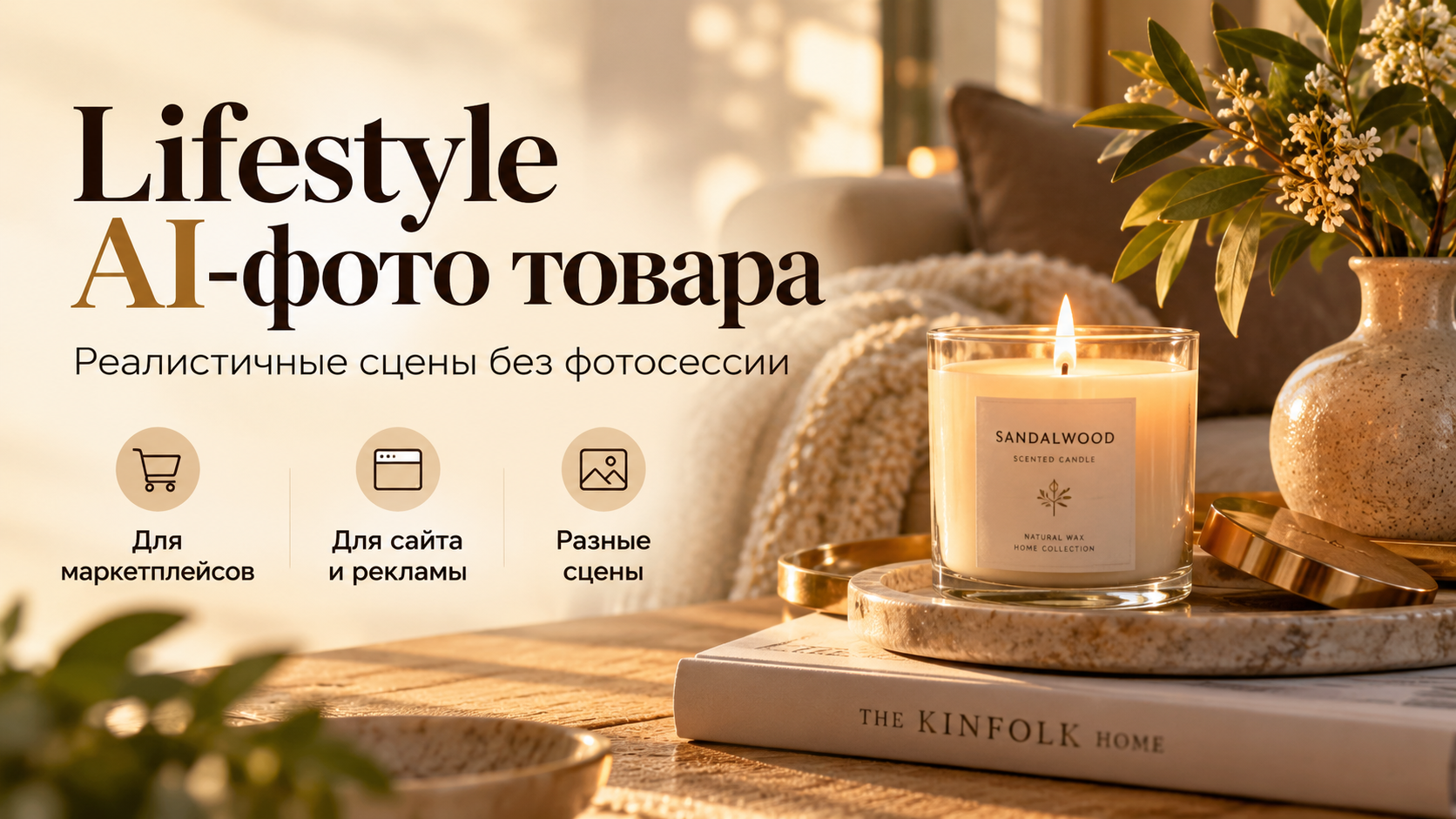 Создам lifestyle AI-фото товара без фотосессии