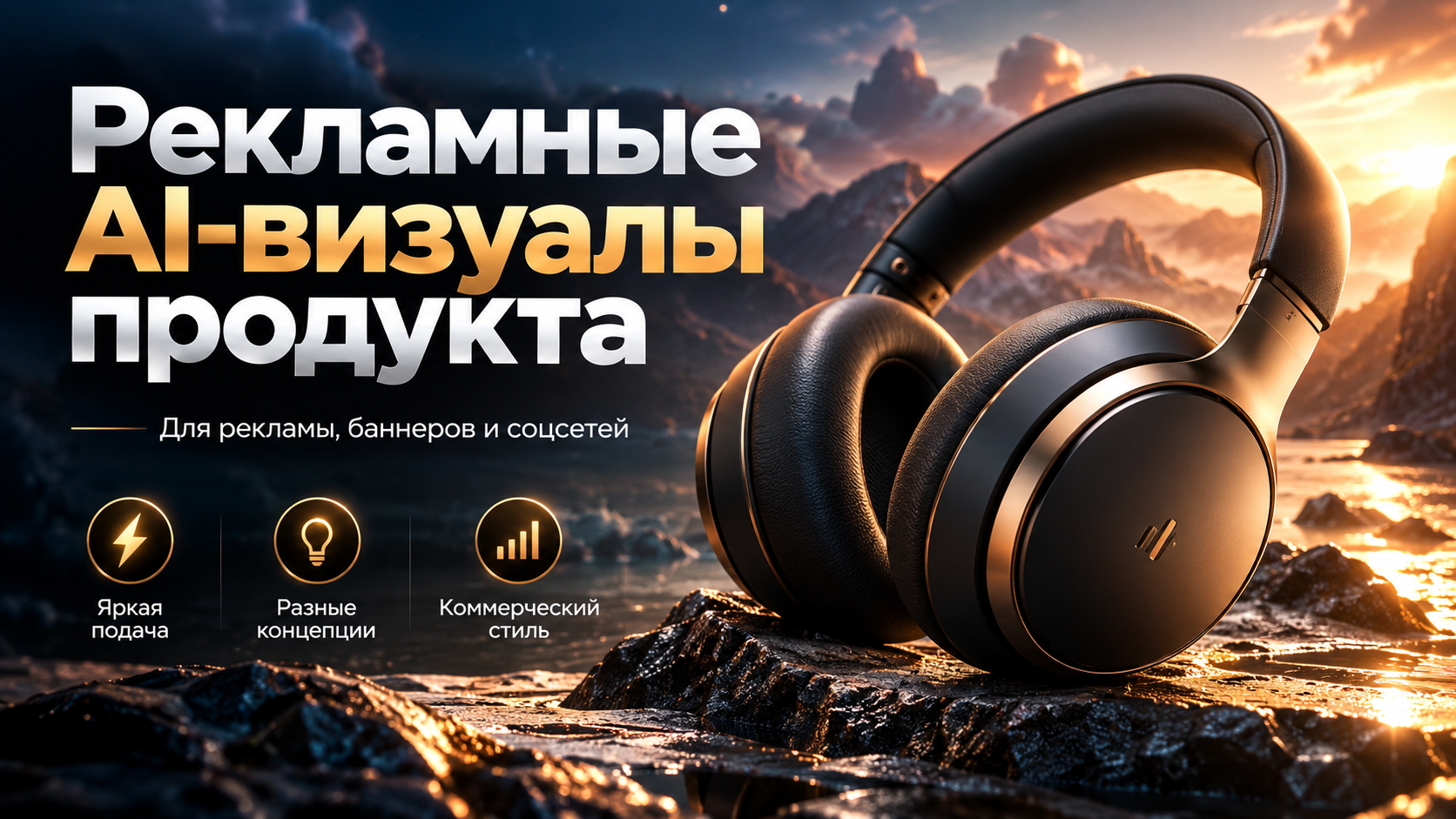 Создам рекламные AI-визуалы продукта