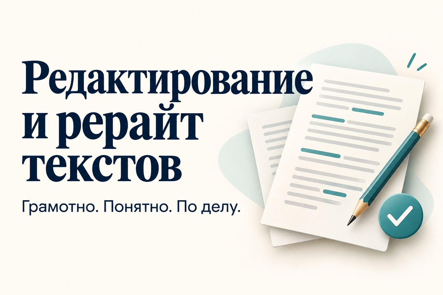 Отредактирую или перепишу ваш текст