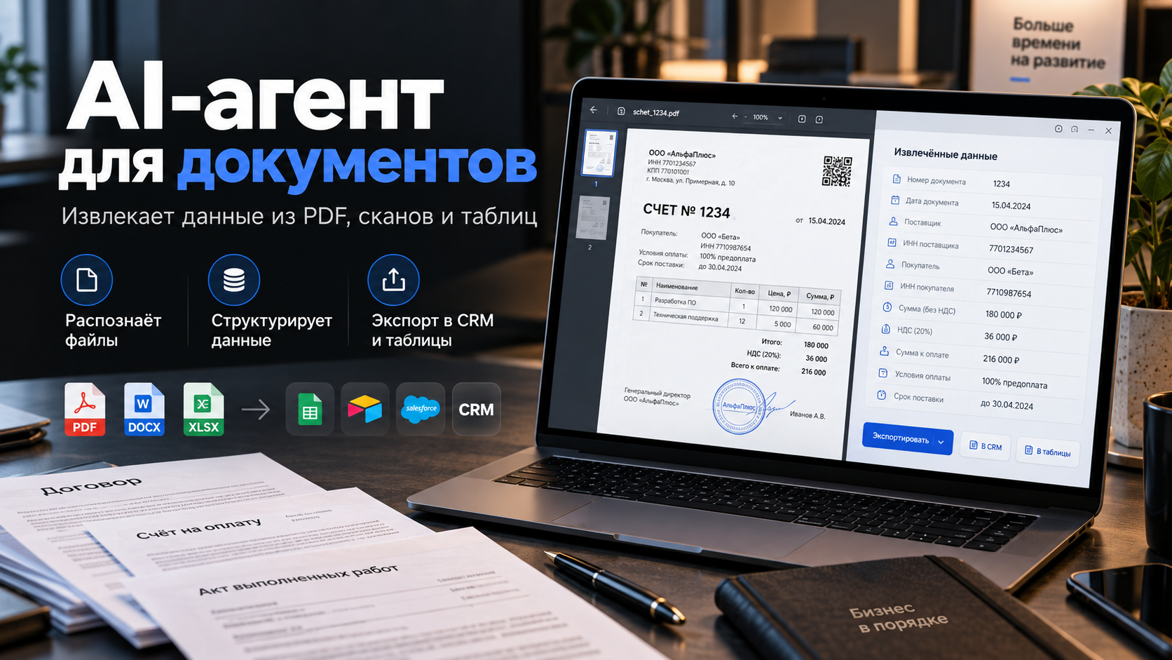 Создам AI-агента для обработки документов и извлечения данных
