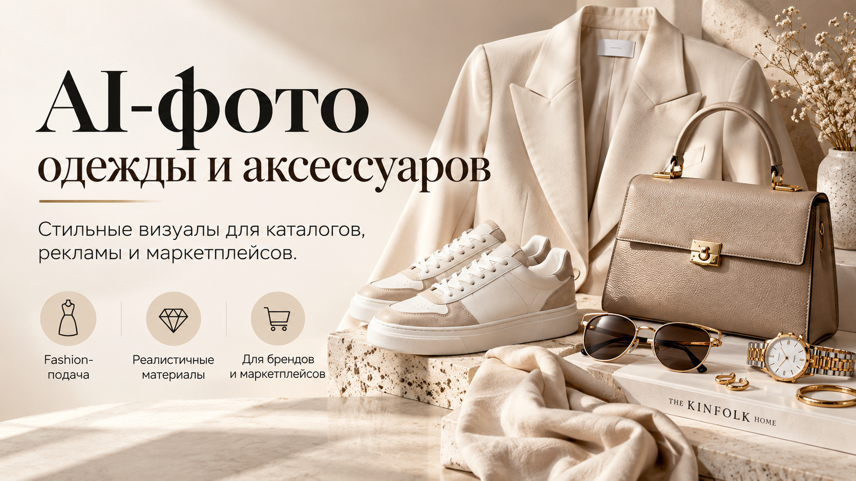 Создам AI-фото одежды и аксессуаров