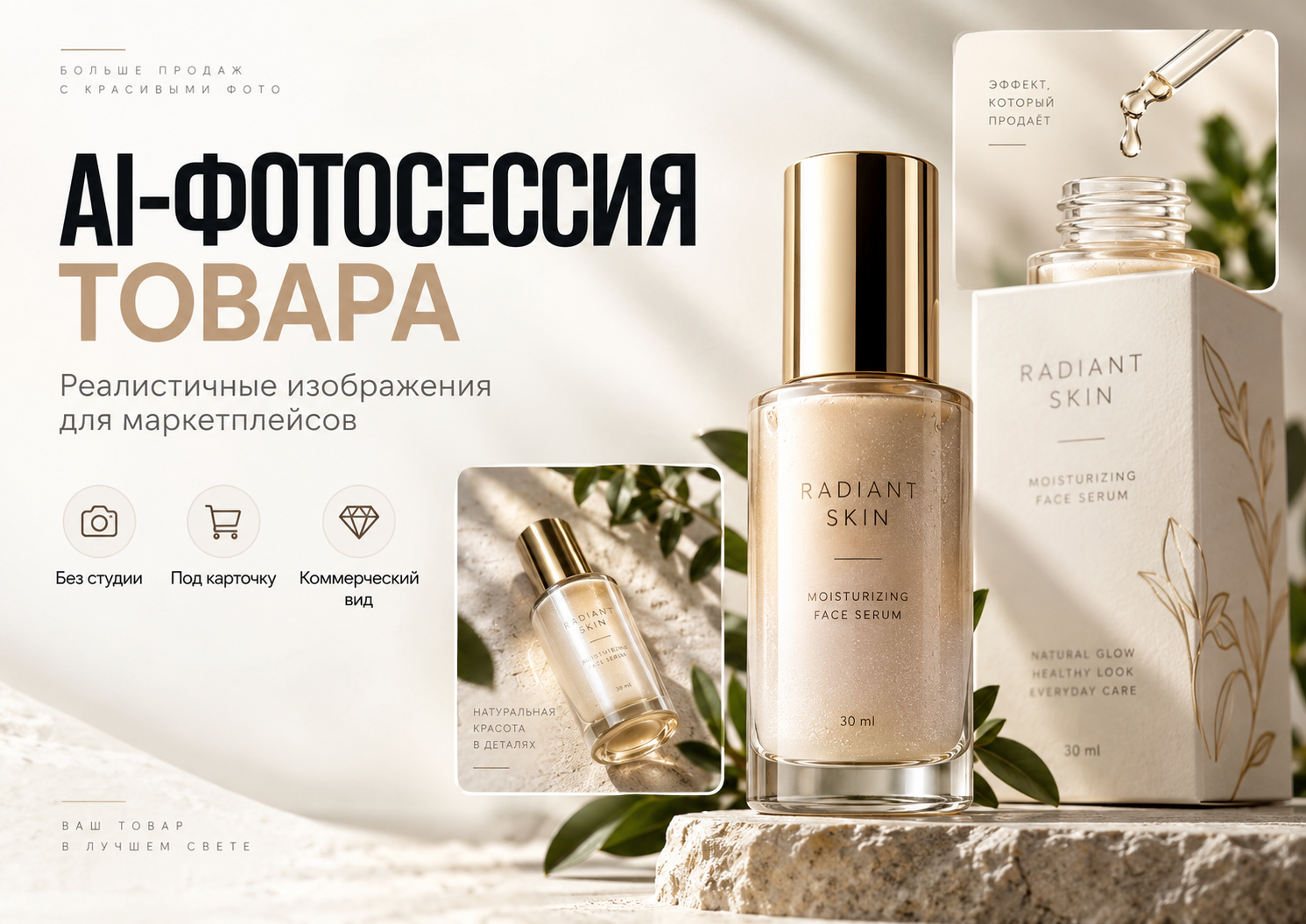Создам AI-фотосессию товара для маркетплейсов